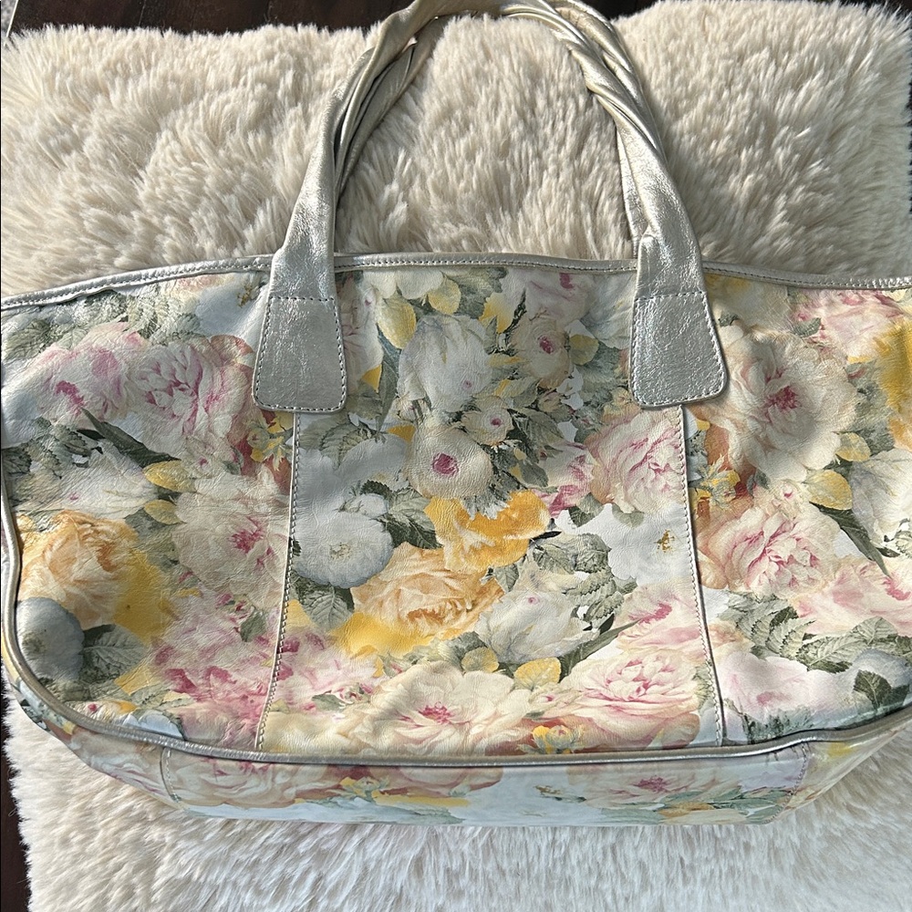 Maurizio Taiuti Floral Tote Bag - Yellow, Pink, Cream